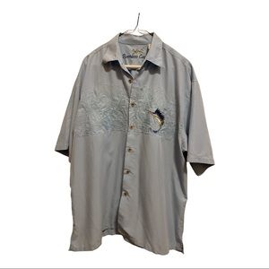 Bamboo Cay soft blue shirt Sz L